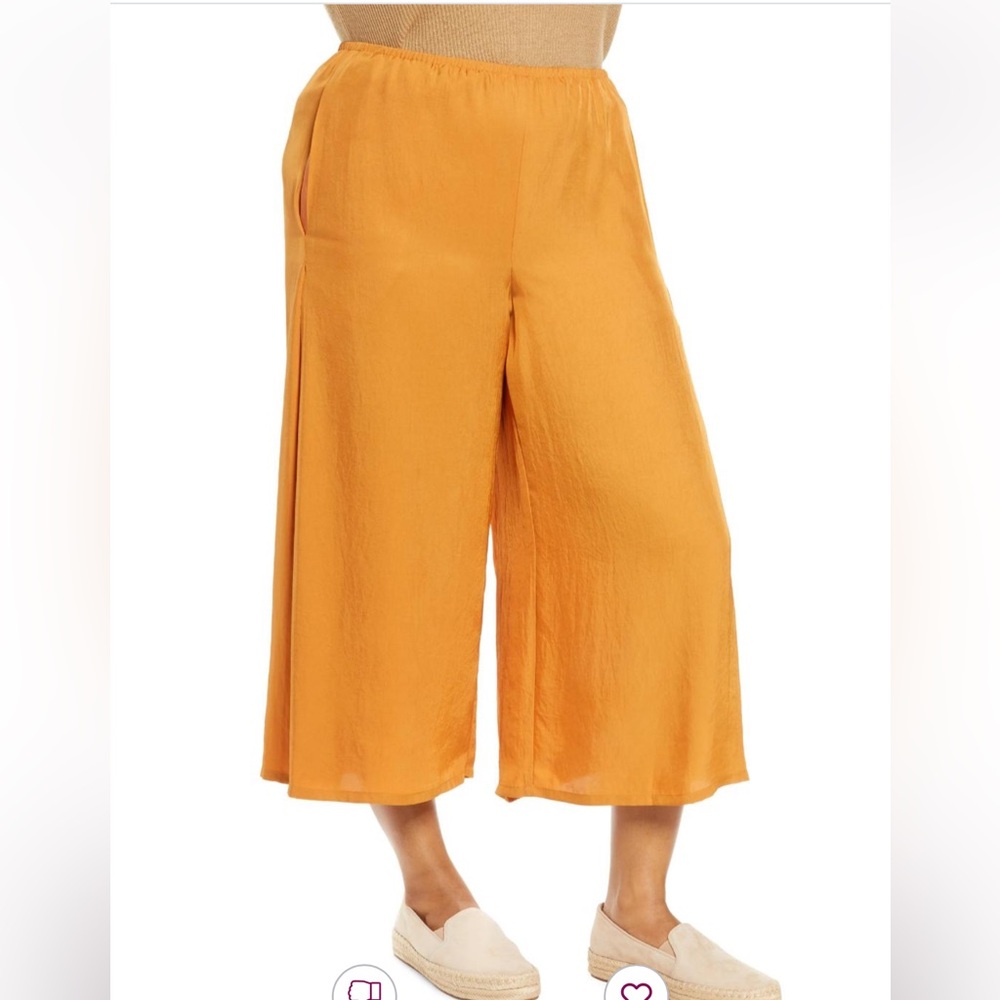 Vince | Pull On Silky Wide Leg Palazzo Colette Pants in Turmeric Size XXL